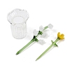 Handmade Lampwork Birthday Flower & Vase Set for Tabletop Display LAMP-D007-002E-2