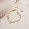 Shell Pearl Beaded Bracelets BJEW-G724-04G-2