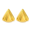 Ion Plating(IP) 304 Stainless Steel Triangle Stud Earrings EJEW-K295-09G-1