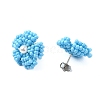 Daisy Glass Seed Beaded Stud Earrings EJEW-MZ00334-01-4