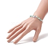 Star & Moon & Imitation Pearl Glass Beaded Stretch Bracelet for Kid BJEW-JB09265-3