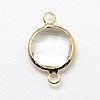 Golden Tone Brass Glass Links connectors GLAA-J011A-G-3