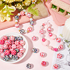 50Pcs UV Plating Opeque Acrylic Beads MACR-SC0001-51A-4