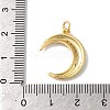 Moon Rack Plating Brass Micro Pave Cubic Zirconia Enamel Pendants KK-G504-06G-04-3