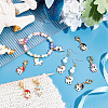 Alloy Enamel Unicorn Pendant Locking Stitch Markers HJEW-AB00053-4