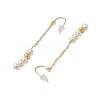 Natural Pearl Dangle Earrings EJEW-P286-42G-2