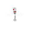 Skeleton Hand 304 Stainless Steel Cubic Zirconia Eyebrow Curved Barbell Rings WG43657-02-1