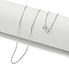 925 Sterling Silver Box Chain Necklaces NJEW-C052-05P-1