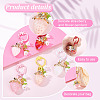 5Pcs Acrylic Strawberry Pendant Decoration KEYC-GA00006-02-3