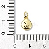 Moon Theme Brass Micro Pave Clear Cubic Zirconia Charms KK-H475-57G-09-3