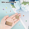 Square Wooden Stamps DIY-WH0546-008-4
