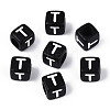 Initial Acrylic Horizontal Hole Beads X-OACR-ZX006-35T-1