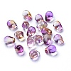 Transparent Glass Charms GLAA-O017-02E-1