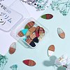 14Pcs 7 Styles Opaque Resin & Transparent Foil Resin Pendants RESI-SZ0001-85-4