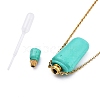 Natural Howlite Perfume Bottle Pendant Necklaces NJEW-I239-03-3