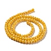 Electroplate Opaque Solid Color Crystal Glass Rondelle Beads Strands EGLA-F049A-01AB-3