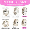 30Pcs 2 Colors Brass Rhinestone Spacer Beads RB-TA0001-29J-2