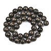 Natural Pyrite Beads Strands G-P303-01-8mm-16-3