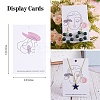120Pcs 3 Style Rectangle with Women Pattern Cardboard Jewelry Display Cards CDIS-SZ0001-17-2