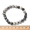 Natural Netstone Bead Stretch Bracelets X-BJEW-K212-B-021-4