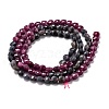 Natural Red Corundum/Ruby and Sapphire Beads Strands G-H266-17-3