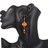 Natural Yellow Jade Dangle Earrings EJEW-MZ00669-01-3