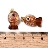 Handmade Dichroic Foil Lampwork Pendants DICH-G001-01G-02-3