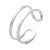 304 Stainless Steel Hollow Cuff Rings for Women RJEW-S395-01P-4