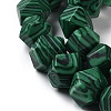 Synthetic Malachite Dyed Star Cut Round Beads Strands G-M418-C13-01-4