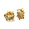Column Brass Micro Pave Cubic Zirconia European Beads KK-L230-05G-1