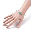 Natural Green Aventurine Heart Braided Cord Bracelet BJEW-JB07685-03-3