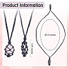 Adjustable Braided Nylon Cord Macrame Pouch Necklace Making AJEW-SW00015-01-2
