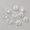 Glass Gradient Color Bead Caps GLAA-WH0017-09A-19-2