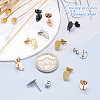  Jewelry 40Pcs 20 Style 304 Stainless Steel Stud Earring Findings STAS-PJ0001-23-3