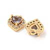 Brass Micro Pave Cubic Zirconia Charms KK-Z057-01G-02-2