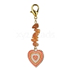 Heart Alloy Enamel Pendant Decoration HJEW-JM01462-4