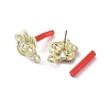 Rack Plating Golden Alloy with Rhinestone Stud Earring Findings EJEW-B036-02G-02-2