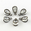 Teardrop Alloy Charms ZIRC-R007-038A-01-1