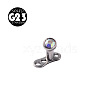 G23 Titanium Cubic Zirconia Dermal Anchor Base/Top for Women Men WG953A3-05-1