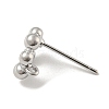 Brass Ear Studs Findings KK-R154-07P-2