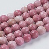 Natural Rhodonite Beads Strands G-G542-8mm-12-1