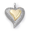 Brass Micro Pave Cubic Zirconia Pendants KK-S510-32GP-06-1