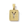 304 Stainless Steel Alphabet Pendants STAS-S152-01G-Y-1