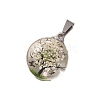 Dried Flower Glass Pendants PW-WG2A25C-06-1