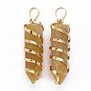 Natural Agate Pointed Pendants G-S359-285-2