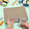 Cotton Fabric with Strip Pattern DIY-PH0037-96B-3