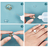 SUNNYCLUE DIY Blank Dome Half Round Adjustable & Cuff Ring Making Kit STAS-SC0004-76-4