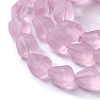 Transparent Frosted Glass Beads Strands FGLA-S001-02G-3