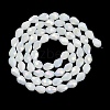 Opaque Solid Color Electroplate Glass Beads Strands EGLA-N013-P6mm-B02-2