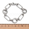 Tarnish Resistant 304 Stainless Steel Oval Link Chain Bracelets BJEW-I293-03P-4